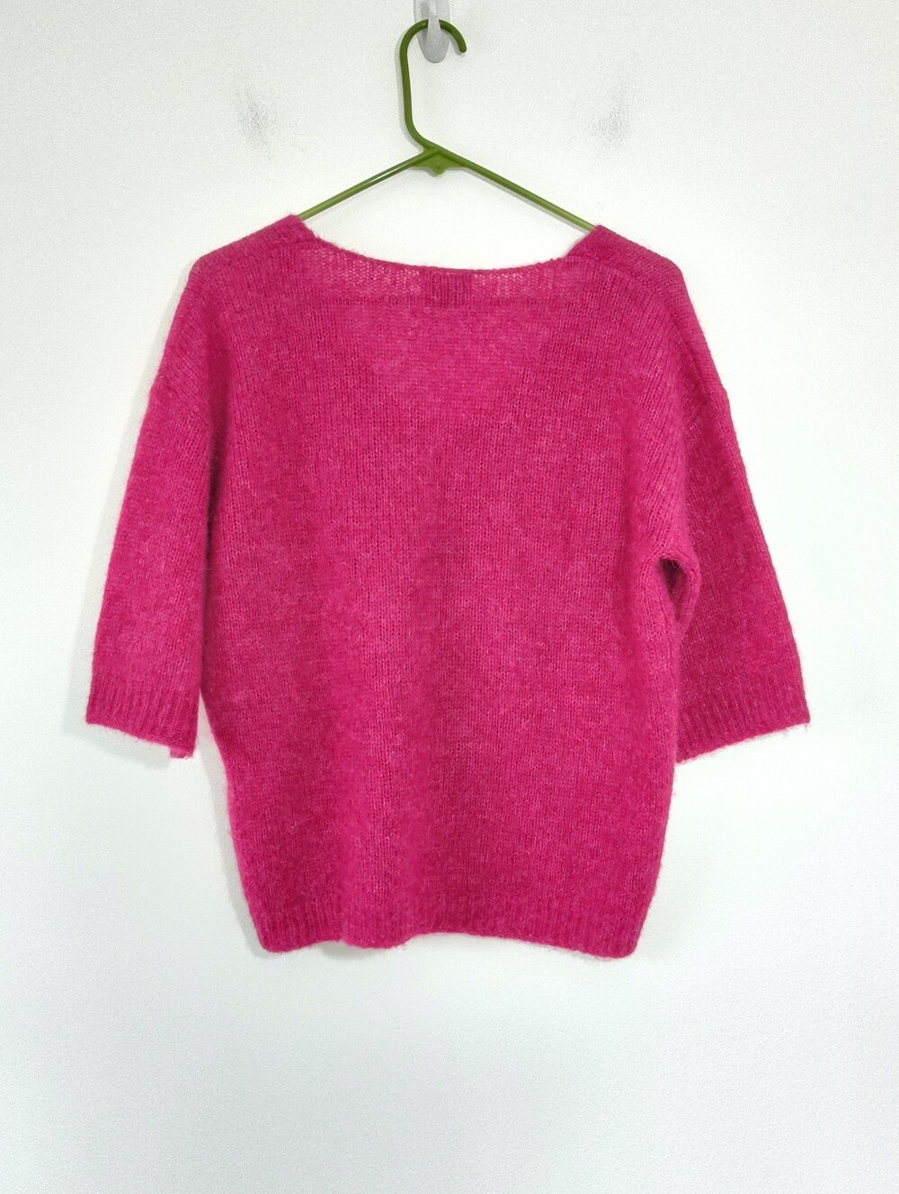 Wrap London Alpaca Blend V-Neck Knit Sweater 2 - Picture 4 of 6